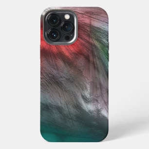 Digital skerry in silvery green mint to vivid red iPhone 13 pro max case