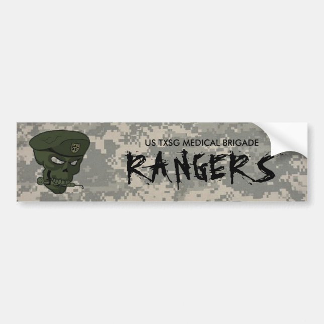 digital, skull green no eyes, US TXSG ME... Bumper Sticker (Front)