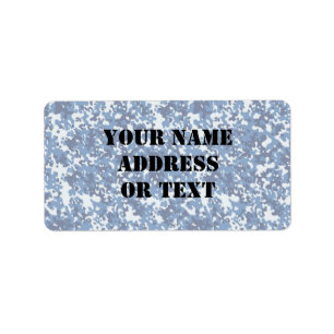 Digital Sky Blue Camouflage (Lightened) Label