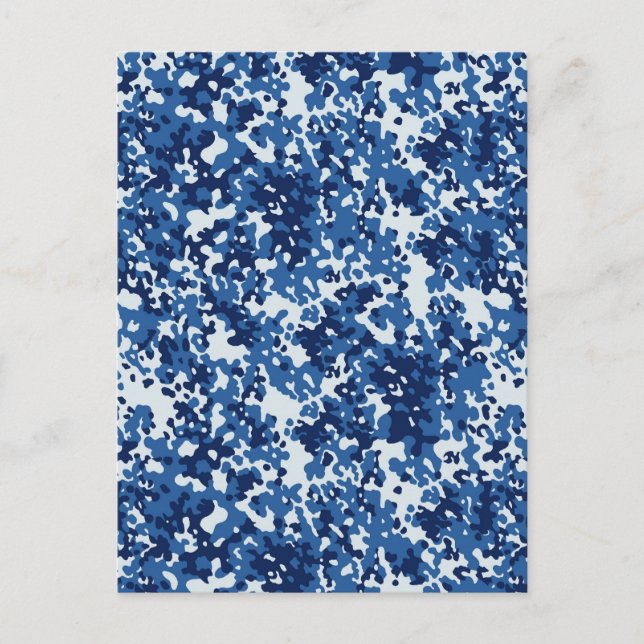 Digital Sky Blue Camouflage - with White Postcard (Front)