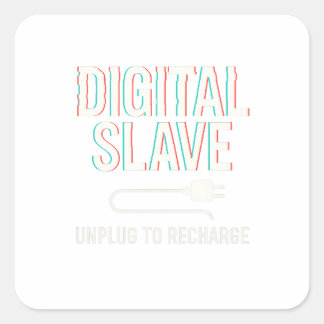 Digital Slave – Funny Tech Life Glitch Sticker