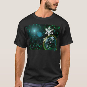 Digital Snowflake Nature Winter Peace Love Destiny T-Shirt