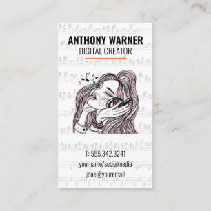 Digital Sound   Musical Sheet   Creator Business Card
