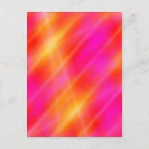 Digital Space Art Postcard - Pink / Orange Lights