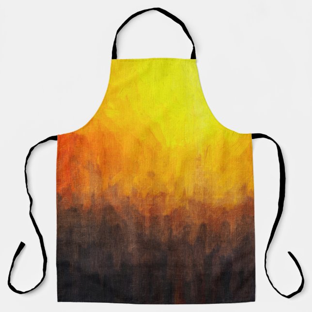 Digital structure of painting. Abstract art vintag Apron (Front)