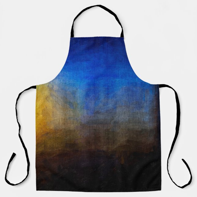 Digital structure of painting. Abstract art vintag Apron (Front)
