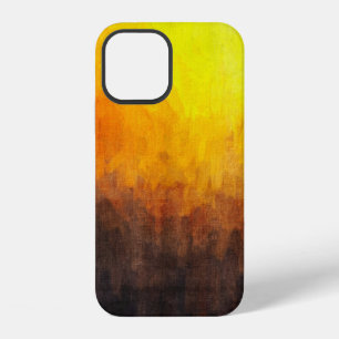 Digital structure of painting. Abstract art vintag iPhone 12 Case