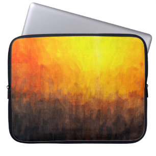 Digital structure of painting. Abstract art vintag Laptop Sleeve