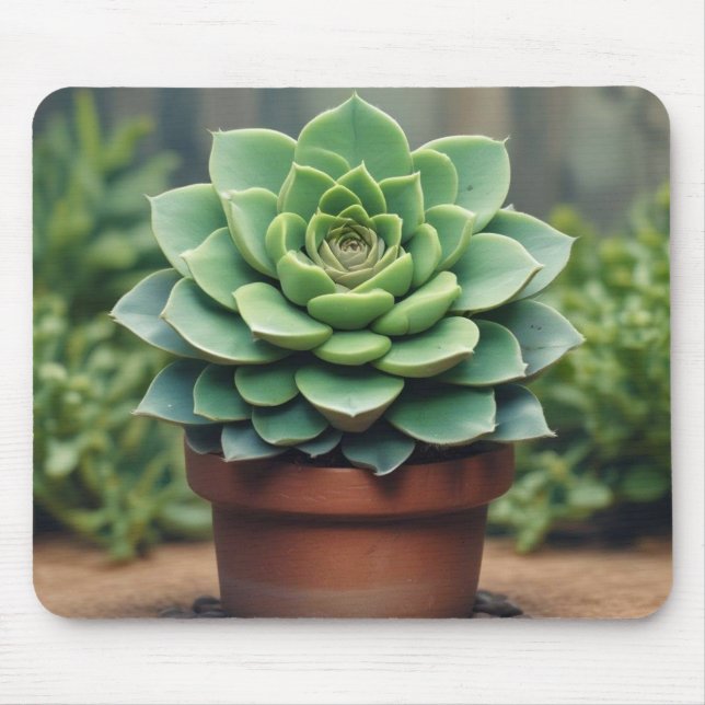Digital Succulent Serenity Mouse Pad (Front)