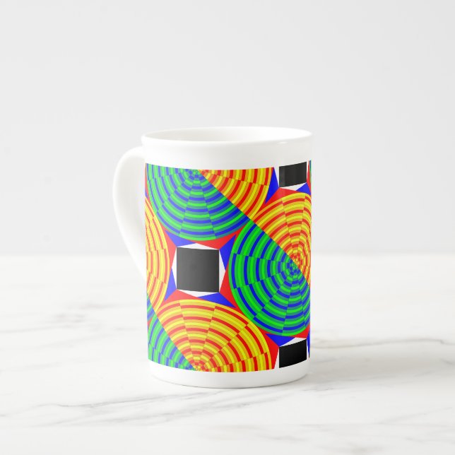Digital Sunrise by Kenneth Yoncich Bone China Mug (Front Left)