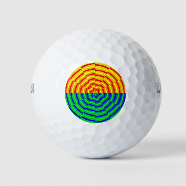 Digital Sunrise by Kenneth Yoncich Golf Balls (Front)