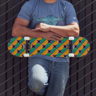 Digital Sunrise by Kenneth Yoncich Skateboard