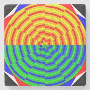 Digital Sunrise by Kenneth Yoncich Stone Coaster