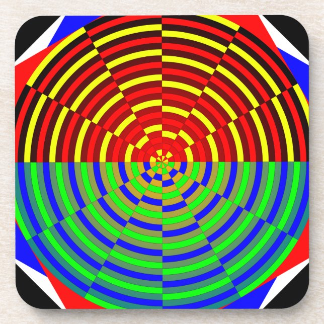 Digital Sunset by Kenneth Yoncich Coaster (Front)