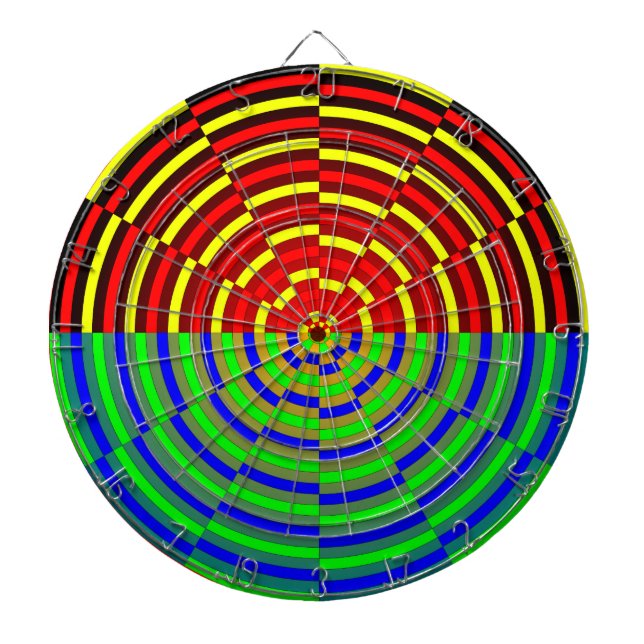 Digital Sunset by Kenneth Yoncich Dartboard (Front)