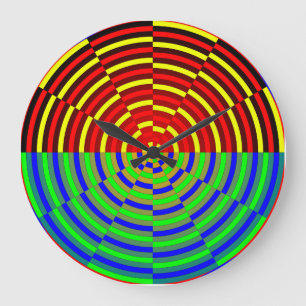 Digital Sunset by Kenneth Yoncich Large Clock