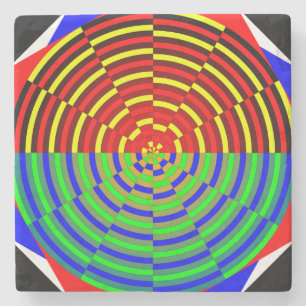 Digital Sunset by Kenneth Yoncich Stone Coaster