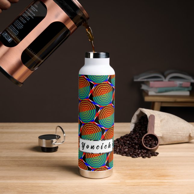 Digital Sunset by Kenneth Yoncich Water Bottle (Coffee)