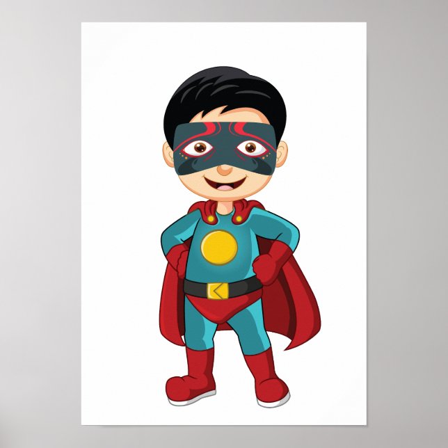 Digital Superhero Poster & Sticker Printable (Front)