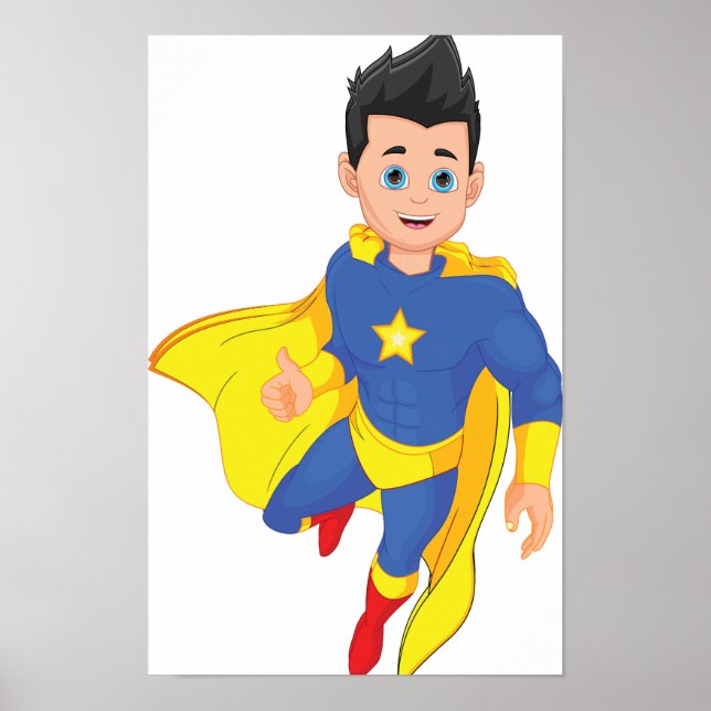 Digital Superhero Poster & Sticker Printable (Front)