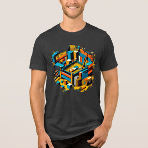 Digital T-Shirt - Pixelated Dreams  Tri-Blend Shirt
