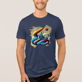 Digital T-Shirt - Urban Graffiti Tri-Blend Shirt