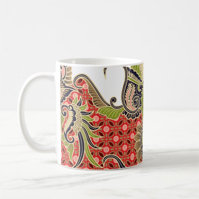 digital textile design with beautiful bunch decora coffee mug (Left)