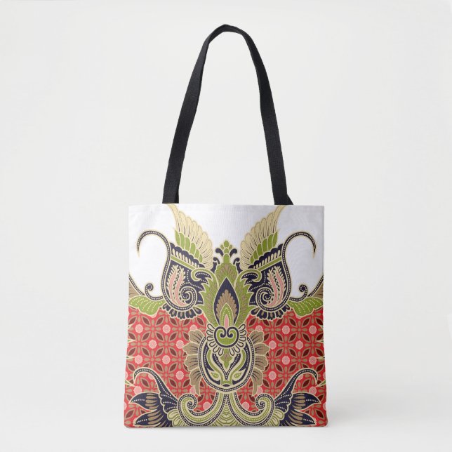 digital textile design with beautiful bunch decora tote bag (Front)
