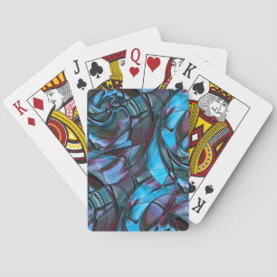 Digital texture grainy dark cyan waxed to wine red playing cards