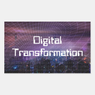 Digital Transformation for Business Rectangular Sticker