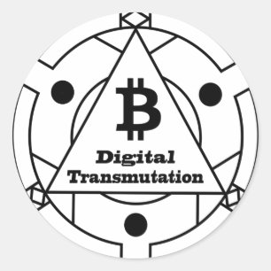 Digital Transmutation Alchemy Classic Round Sticker