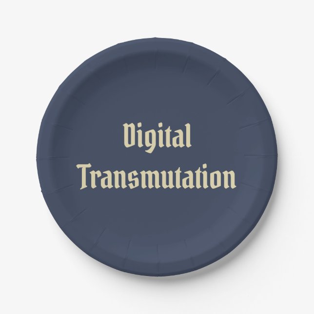 Digital Transmutation Paper Plate (Front)