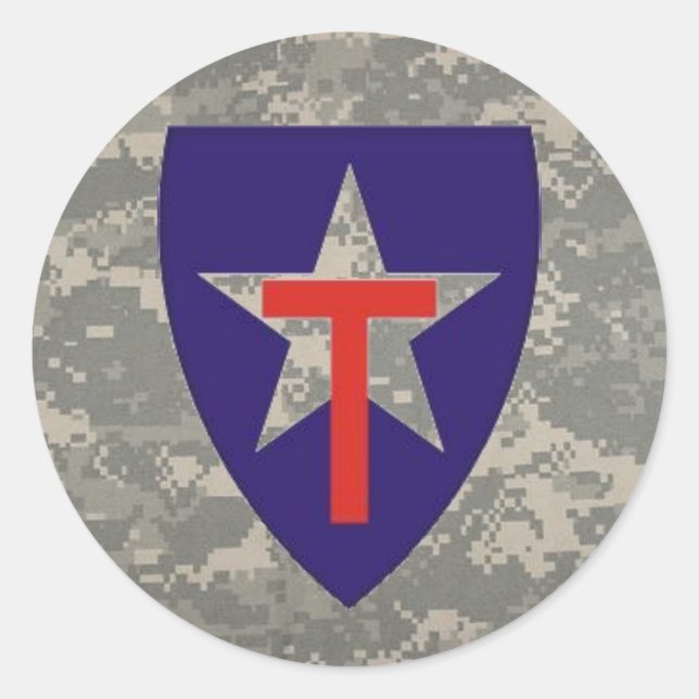 digital, TXSG star-round decal Classic Round Sticker (Front)