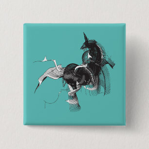 Digital Unicorn 15 Cm Square Badge
