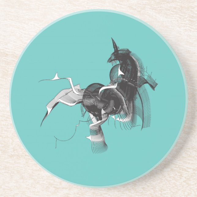 Digital Unicorn Coaster (Front)