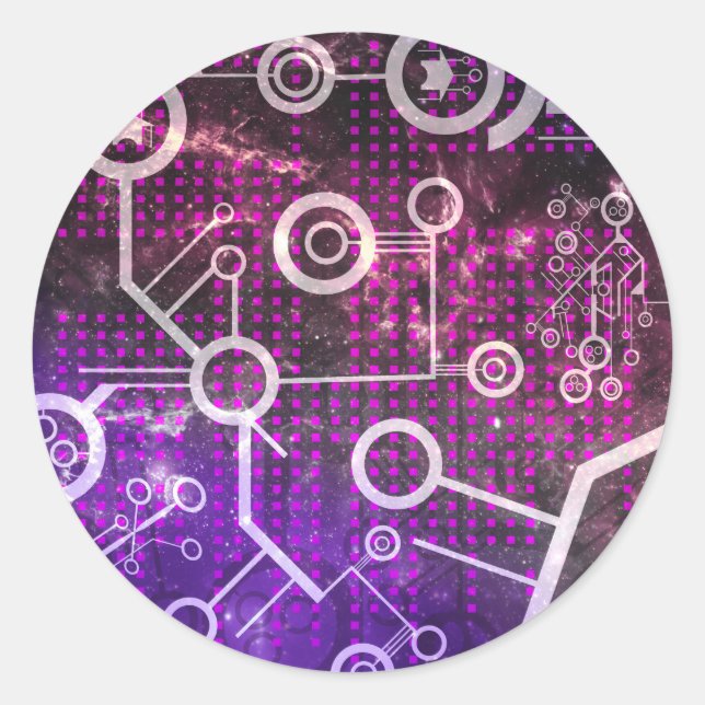 Digital Universe Classic Round Sticker (Front)
