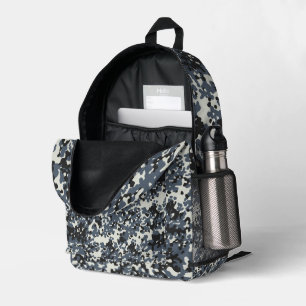 Digital Urban Camouflage Pattern Printed Backpack