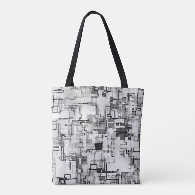 Digital Urban Circuit Design Tote Bag (Back)