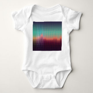 Digital urban landscape, colourful squares. baby bodysuit