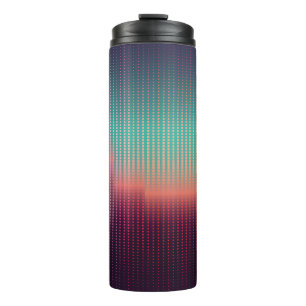 Digital urban landscape, colourful squares. thermal tumbler