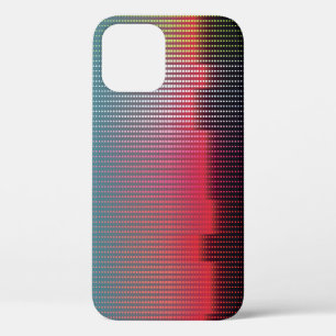 Digital Urban Squares: Futuristic Blur. iPhone 12 Case