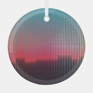 Digital Urban Squares: Futuristic Blur. Glass Tree Decoration