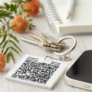 Digital Vaccine QR Code Photo ID Key Ring