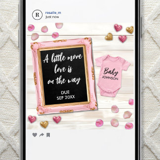 Digital Valentine Social Media Pregnancy Announcement
