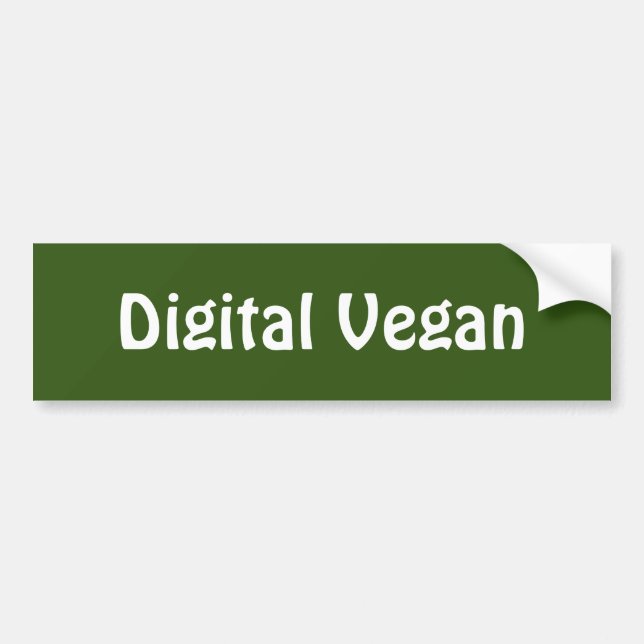 Digital Vegan Bumper Sticker (Front)