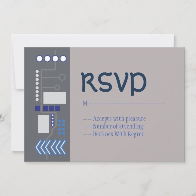 Digital Video Games Bar Invitation Mitzvah Reply (Front)