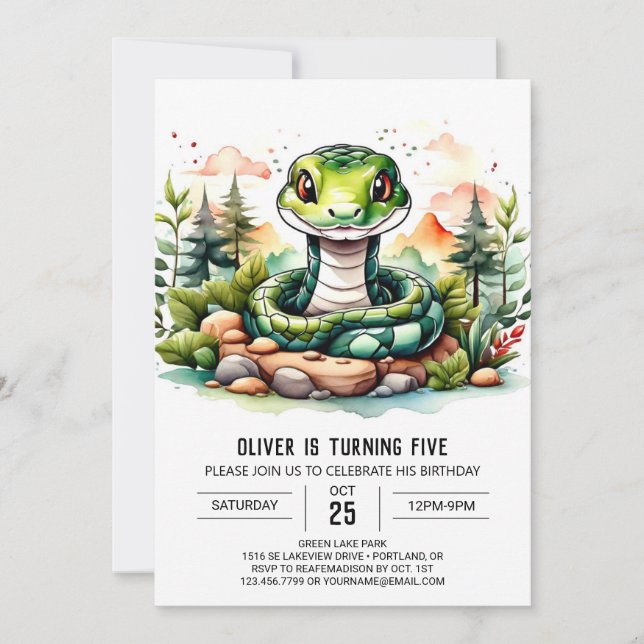 Digital Viper Kids Birthday Celebration Invitation (Front)