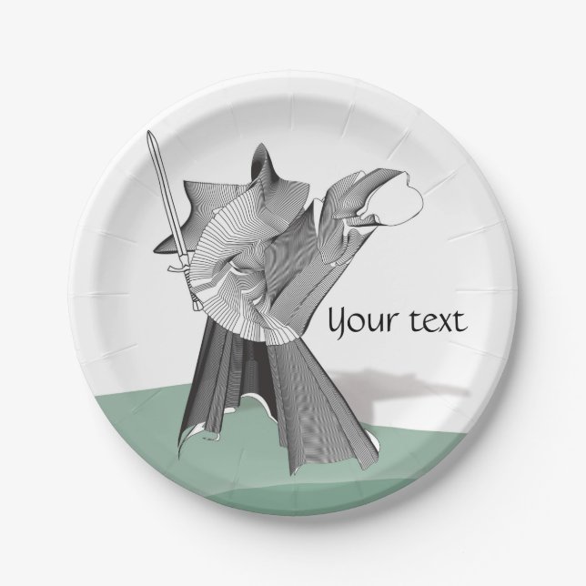 Digital Warrior Paper Plate (Front)