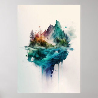Digital water colour poster art
