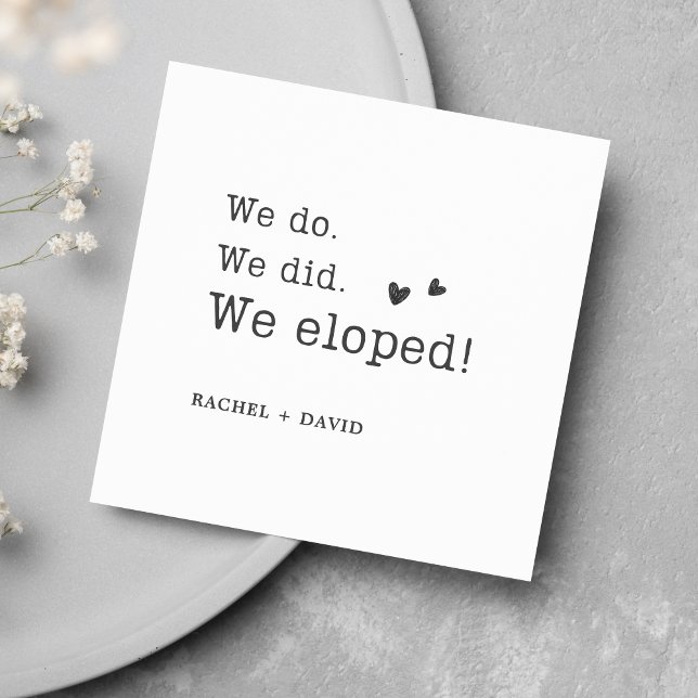 Digital We do We did We eloped Announcement  (Creator Uploaded)